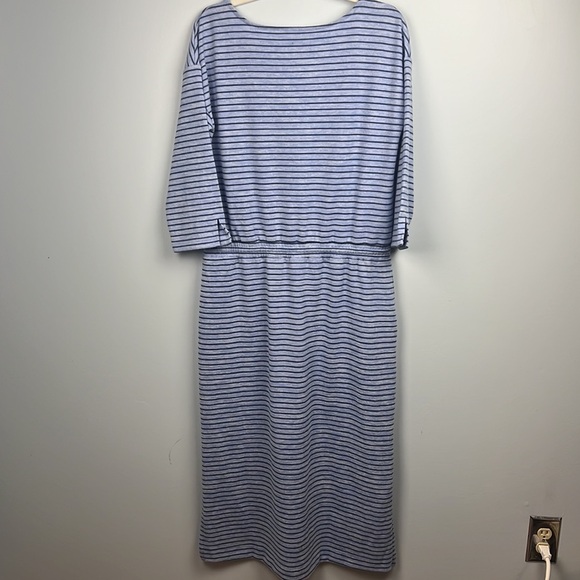 Haven Well Within blue striped medium tie waist maxi dress with pockets - Picture 7 of 8
